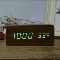 ceas led kimiso k-8 lemn afisaj digital verde senzor sunet termometru alarma imagen 46_0_
0