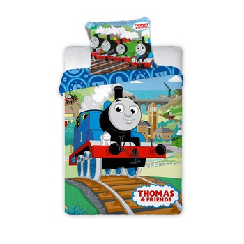 Lenjerie de pat copii, TOMEK 017, Multicolor 100x135 cm Lenjerie de pat copii, TOMEK 017, Multicolor 100x135 cm