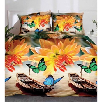 Lenjerie 3D Bumbac Satinat - 4 Piese - D-612 Lenjerie 3D Bumbac Satinat - 4 Piese - D-612