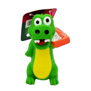 Jucarie pentru caine, Papillon, 10 cm, crocodil cantaret, 140051 Jucarie pentru caine, Papillon, 10 cm, crocodil cantaret, 140051