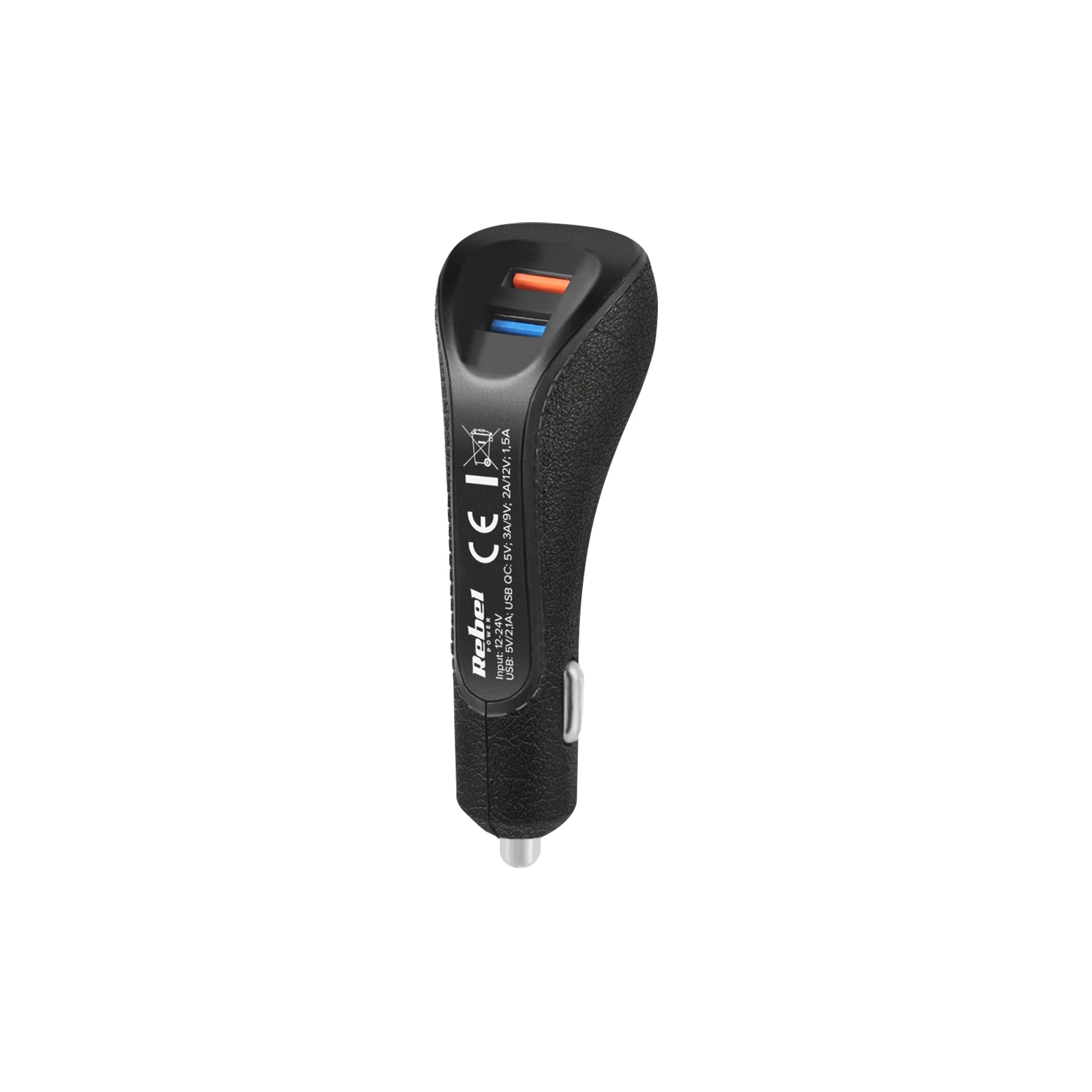 Incarcator auto 2 x USB Rebel, functie Quick Charge 3.0, 5100 mAh, 15 W