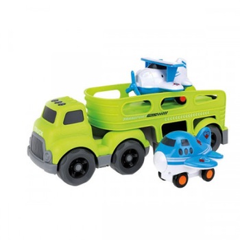 Camion Little Star cu Sunete si 2 Avioane Incluse Camion Little Star cu Sunete si 2 Avioane Incluse