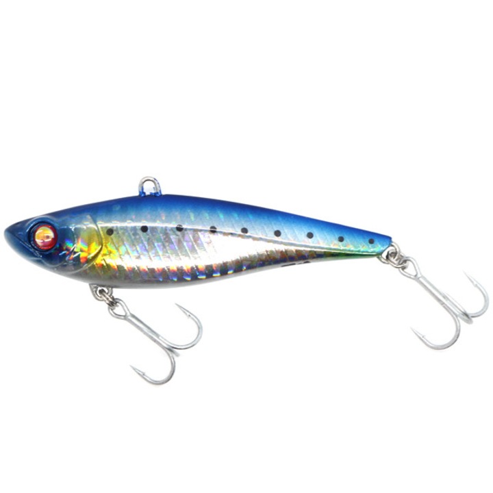 Vobler Damiki Tokon VIB-80s, 8cm, 23.5gr, Sinking, culoarea Spot Blue Holo