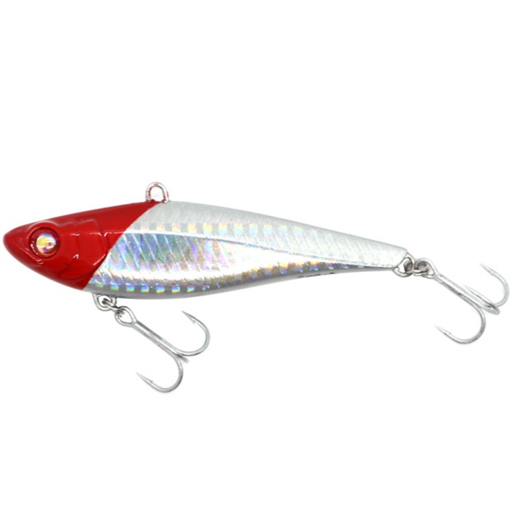Vobler Damiki Tokon VIB-80s, 8cm, 23.5gr, Sinking, culoarea Red Head Holo