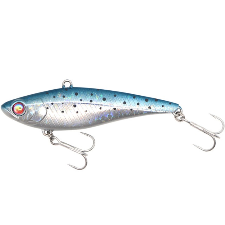 Vobler Damiki Tokon VIB-80s, 8cm, 23.5gr, Sinking, culoarea Spot Olive Silver