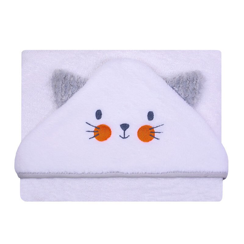 Prosop cu gluga pentru copii 100 x 100 cm Mini Junior 224AB, Alb 100 x 100 cm