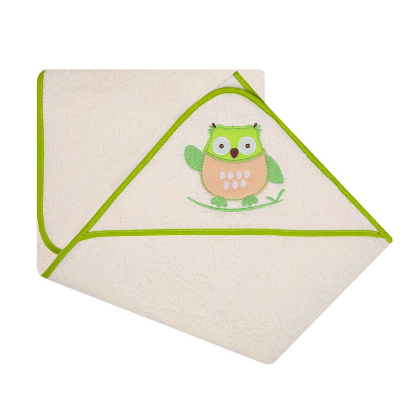 Prosop cu gluga pentru baieti 100 x 100 cm Mini Junior 3972, Crem 100 x 100 cm