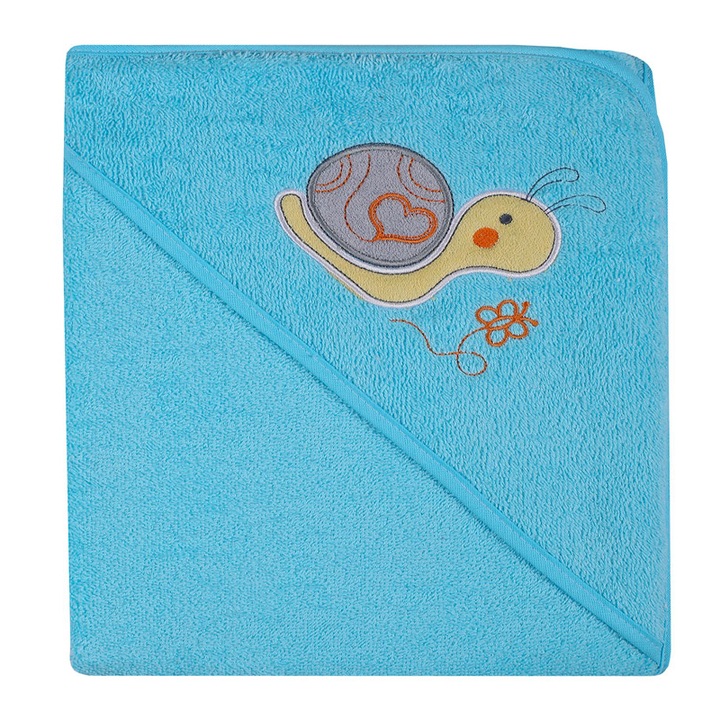 Prosop cu gluga pentru baieti 100 x 100 cm Mini Junior P5A10, Albastru 100 x 100 cm