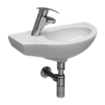 Lavoar ceramic, asimetric stanga, serel friendly, 57 x 32 x 16.5 cm Lavoar ceramic, asimetric stanga, serel friendly, 57 x 32 x 16.5 cm