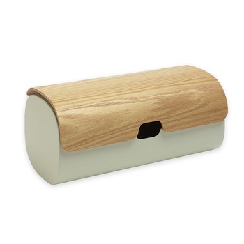 Cutie pentru paine Legnoart, Clibano, din metal, cu capac din lemn de stejar de inalta calitate, finisaj artizanal, alb/maro Cutie pentru paine Legnoart, Clibano, din metal, cu capac din lemn de stejar de inalta calitate, finisaj artizanal, alb/maro