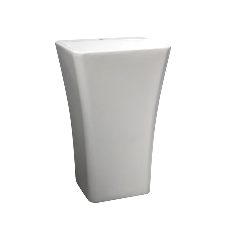 Lavoat (chiuveta baie) compozit stativ Romstal Kroner Quarda 80KZ0012, L.60xA.45xH.85cm, Alb