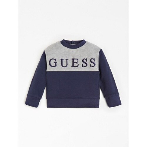 Bluza baiat Guess ,gri cu bleumarin -7 ani