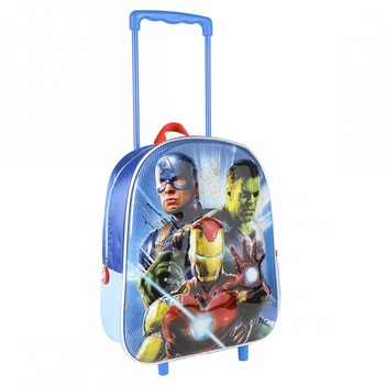 Ghiozdan Troler Avengers Metallized 3D , 31x26x10cm , 2100002977, Multicolor Ghiozdan Troler Avengers Metallized 3D , 31x26x10cm , 2100002977, Multicolor