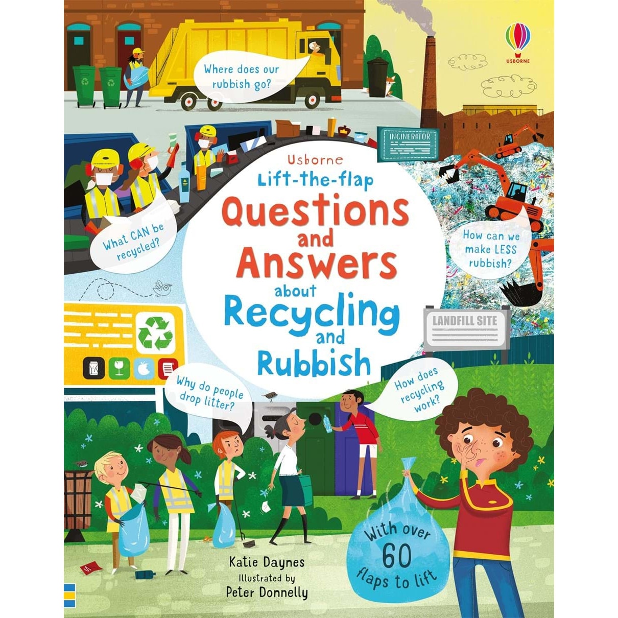 Carte cu multe clapete Lift-the-Flap Questions and Answers About Recycling and Rubbish, Usborne