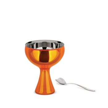 Cupa si lingurita pentru inghetata din otel inoxidabil rasina termoplastica  Cupa si lingurita pentru inghetata din otel inoxidabil rasina termoplastica