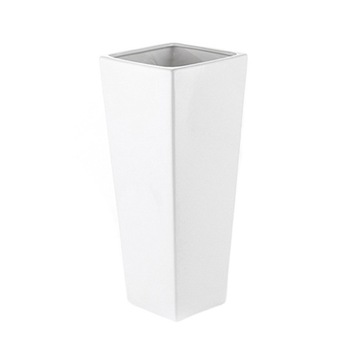 Vaza ceramica Kwadrat, dimensiune 10x10 cm, alba Vaza ceramica Kwadrat, dimensiune 10x10 cm, alba