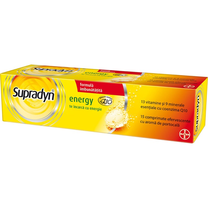 BAYER Supradyn Energy pezsgőtabletta, Q10 koenzimmel, 15 tabletta