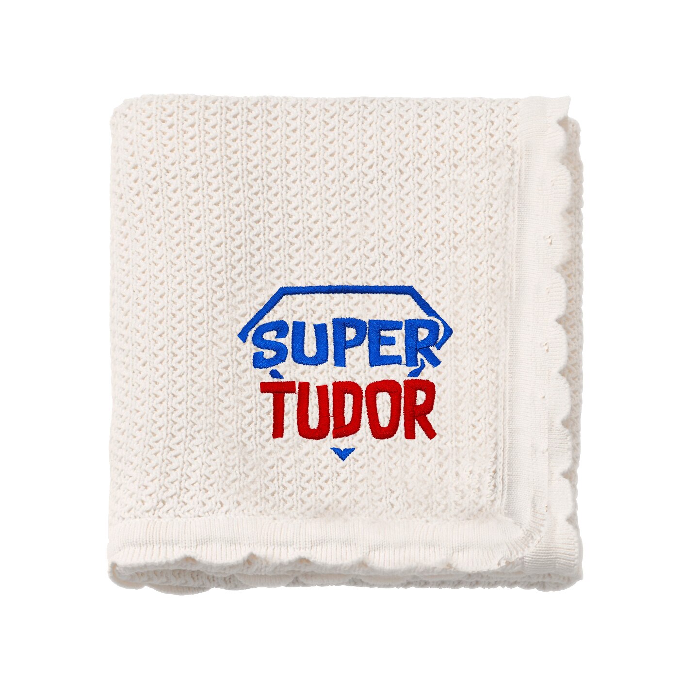 Paturica bebe, LWS, bumbac, tricotata, brodata,model super erou Tudor