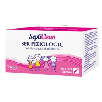 Ser fiziologic pentru aerosoli si igiena zilnica a bebelusilor 40x5 ml, Septiclean Ser fiziologic pentru aerosoli si igiena zilnica a bebelusilor 40x5 ml, Septiclean