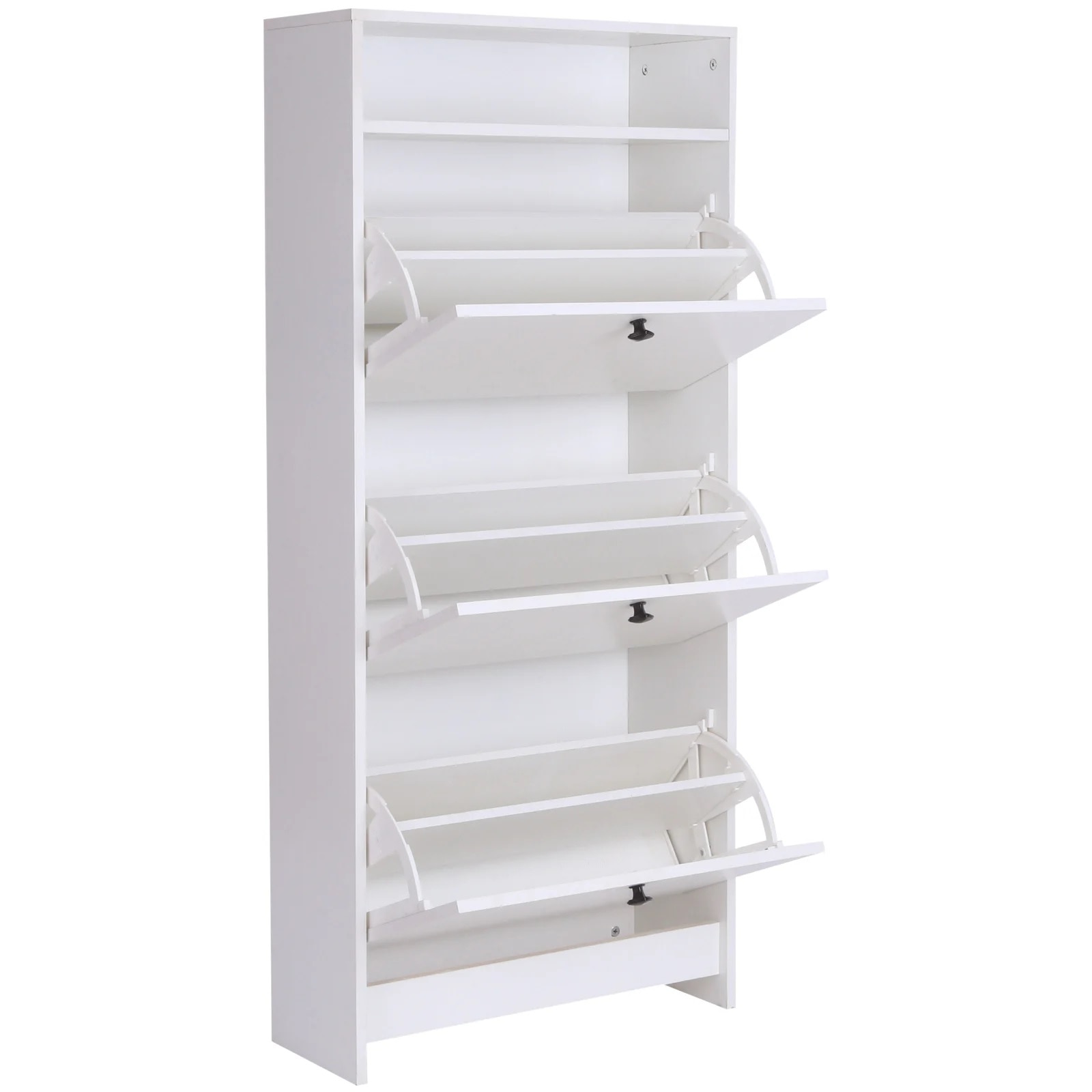 Pantofar HomCom, 3 compartimente, PAL, 60 × 24 × 132cm, Alb