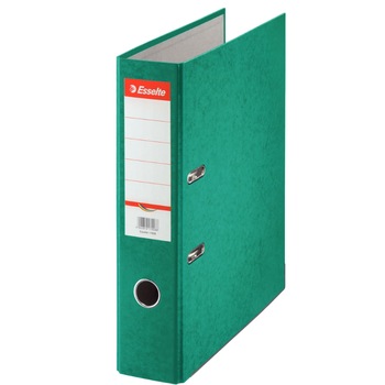 Biblioraft Esselte Rainbow, carton prespan, A4, 75 mm, verde Biblioraft Esselte Rainbow, carton prespan, A4, 75 mm, verde