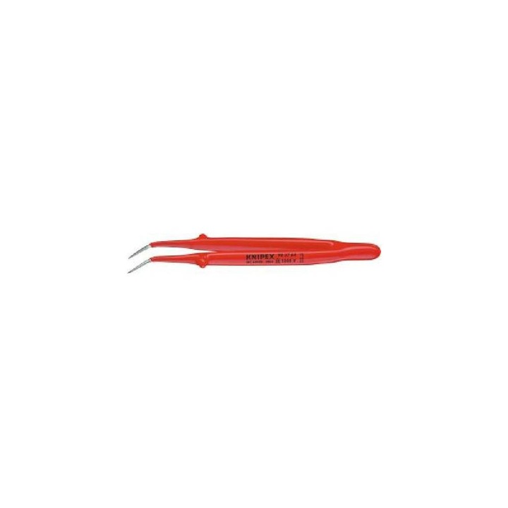Knipex preciziós csipesz hajlított, hegyes, fogazott 150mm, 1000V