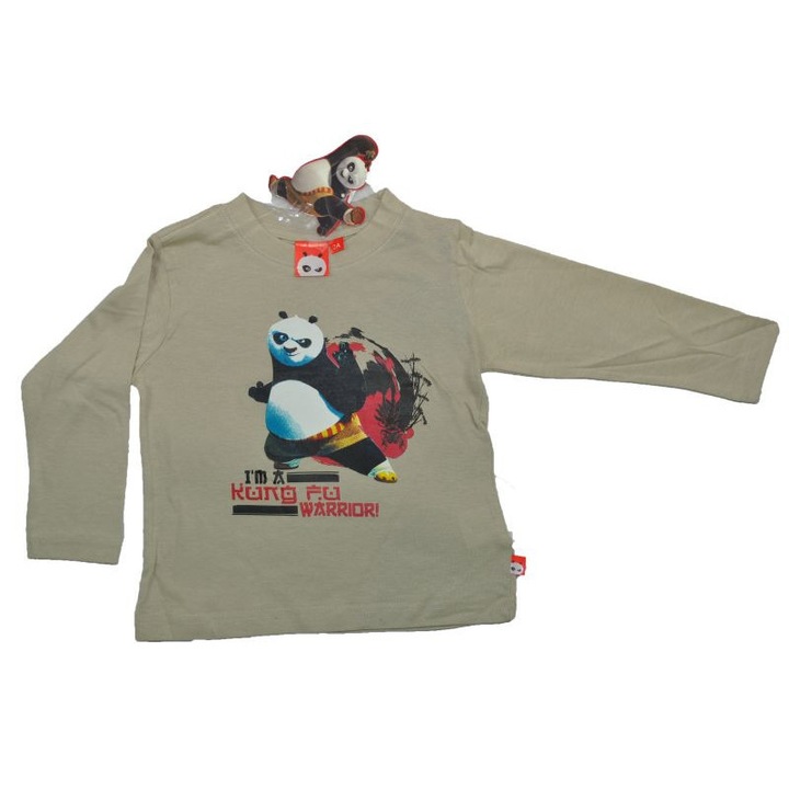 Kung Fu Panda drapp, hosszú ujjú fiú felső