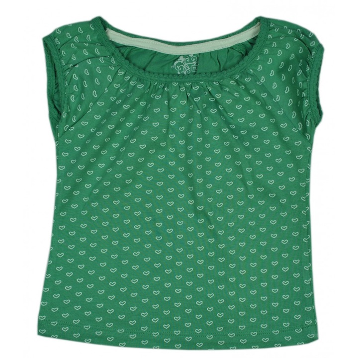 TU zöld szíves póló rövid ujjú