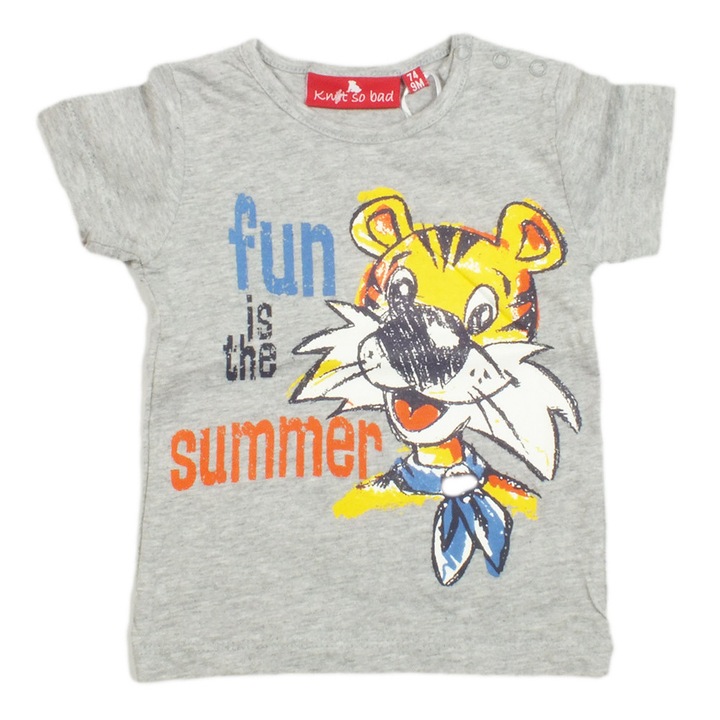 Knot So Bad szürke, tigris mintás póló