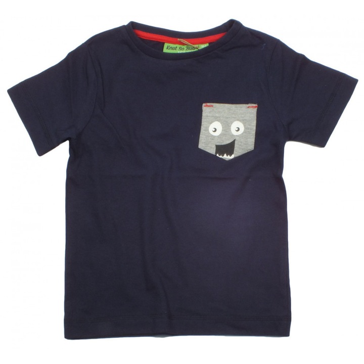 Knot So Bad sötétkék, zsebes fiú póló