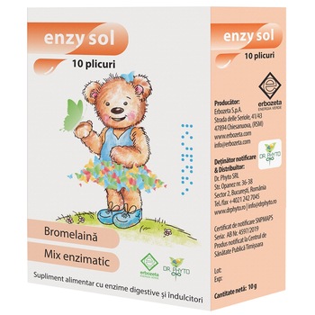 Supliment alimentar Enzysol, 10 plicuri Supliment alimentar Enzysol, 10 plicuri