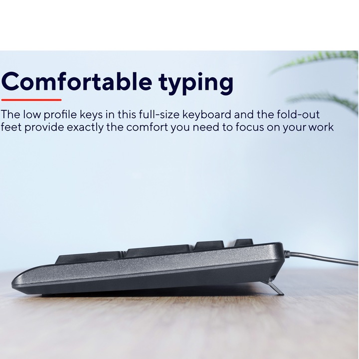 Tastatura cu fir Trust Primo, US Layout, USB, cablu 1,8m Negru