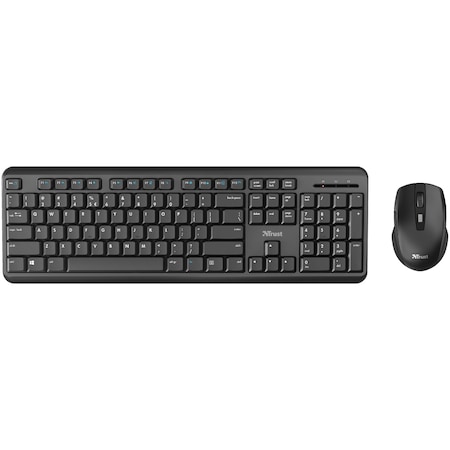 Kit tastatura + mouse wireless Trust Ody, Silent, USB, Negru