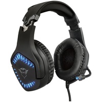 Casti gaming Trust GXT460 Varzz, iluminare albastru, Jack3.5mm&USB, Negru