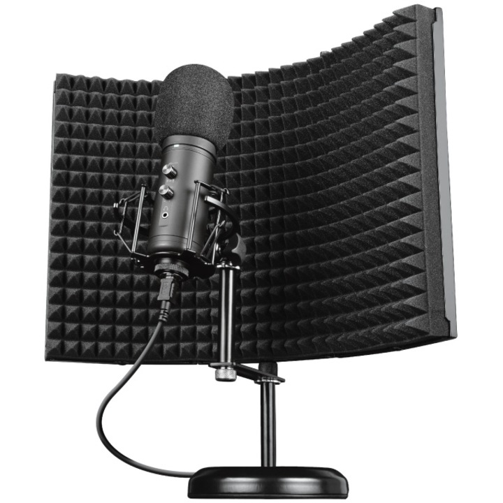 Микрофон Trust GXT 259 Rudox, Включен филтър против ехо, Shockmount & Popfilter, Cardioid, USB