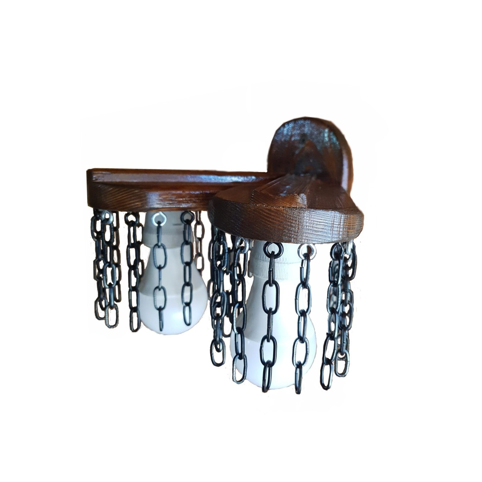 Corp iluminat decorativ rustic Metaxa Wood OD4, E27, lemn natur, 22x20x24 cm