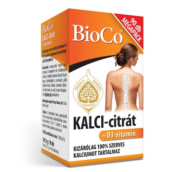 Calciu Organic + Vitamina D3, 90 buc, BioCo, Tablete Calciu Organic + Vitamina D3, 90 buc, BioCo, Tablete