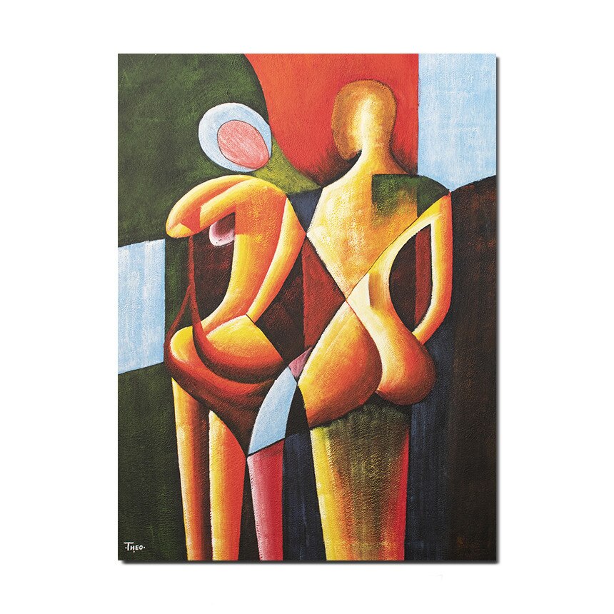 Tablou gigant pictat manual - You and me - 120x90cm pictura ulei pe panza