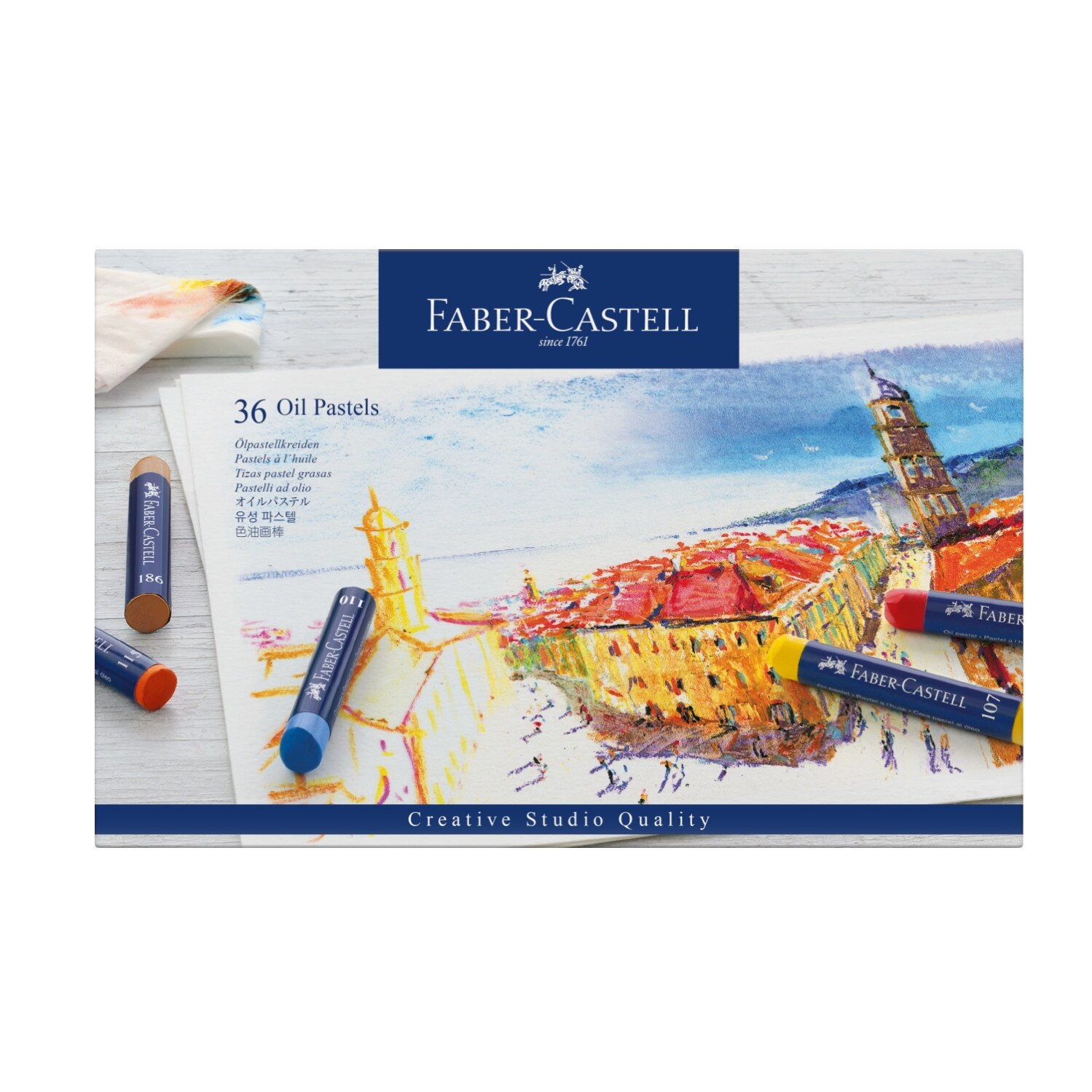 Creioane Ulei Pastel Faber-Castell, 36 culori