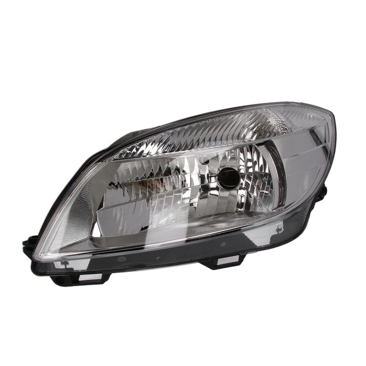 Ляв фар, прозрачен, с електродвигател, крушка H4 Skoda Fabia II, Roomster, Roomster Praktik 2007-2014г.