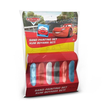 Set creativ pictura cu nisip colorat, Cars - Fulger McQueen, Disney, 1 plansa 11 x 11 cm, 6 tuburi nisip multicolor, 1 penseta, 1 folie protectie, + 3 ani Set creativ pictura cu nisip colorat, Cars - Fulger McQueen, Disney, 1 plansa 11 x 11 cm, 6 tuburi nisip multicolor, 1 penseta, 1 folie protectie, + 3 ani