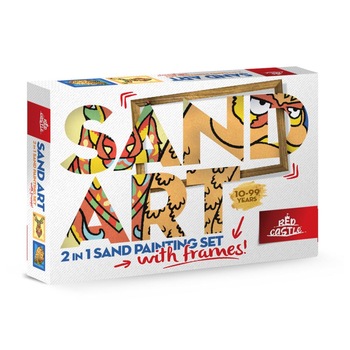 Set creativ, pictura cu nisip colorat, 2 planse 23,5 x 33 cm, Bufnita, Cerb, 2 rame, 30 tuburi nisip multicolor, 2 pensete, 2 folii protectie, pentru 10 – 99 ani Set creativ, pictura cu nisip colorat, 2 planse 23,5 x 33 cm, Bufnita, Cerb, 2 rame, 30 tuburi nisip multicolor, 2 pensete, 2 folii protectie, pentru 10 – 99 ani