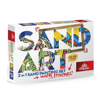 Set creativ, pictura cu nisip colorat, 2 planse 23,5 x 33 cm, Pesti, Cameleon, 2 rame, 30 tuburi nisip multicolor, 2 pensete, 2 folii protectie, pentru 10 – 99 ani Set creativ, pictura cu nisip colorat, 2 planse 23,5 x 33 cm, Pesti, Cameleon, 2 rame, 30 tuburi nisip multicolor, 2 pensete, 2 folii protectie, pentru 10 – 99 ani