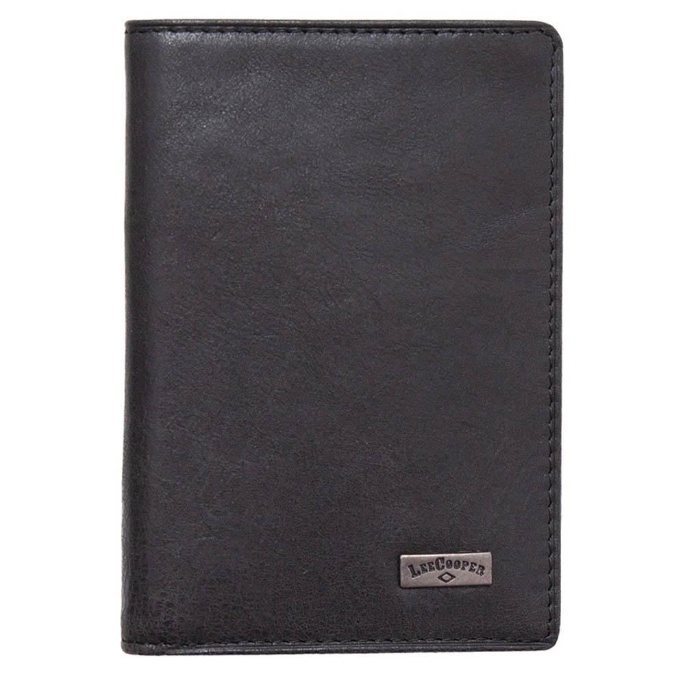 Portofel barbati din piele naturala Lee Cooper EF-POB007, Negru