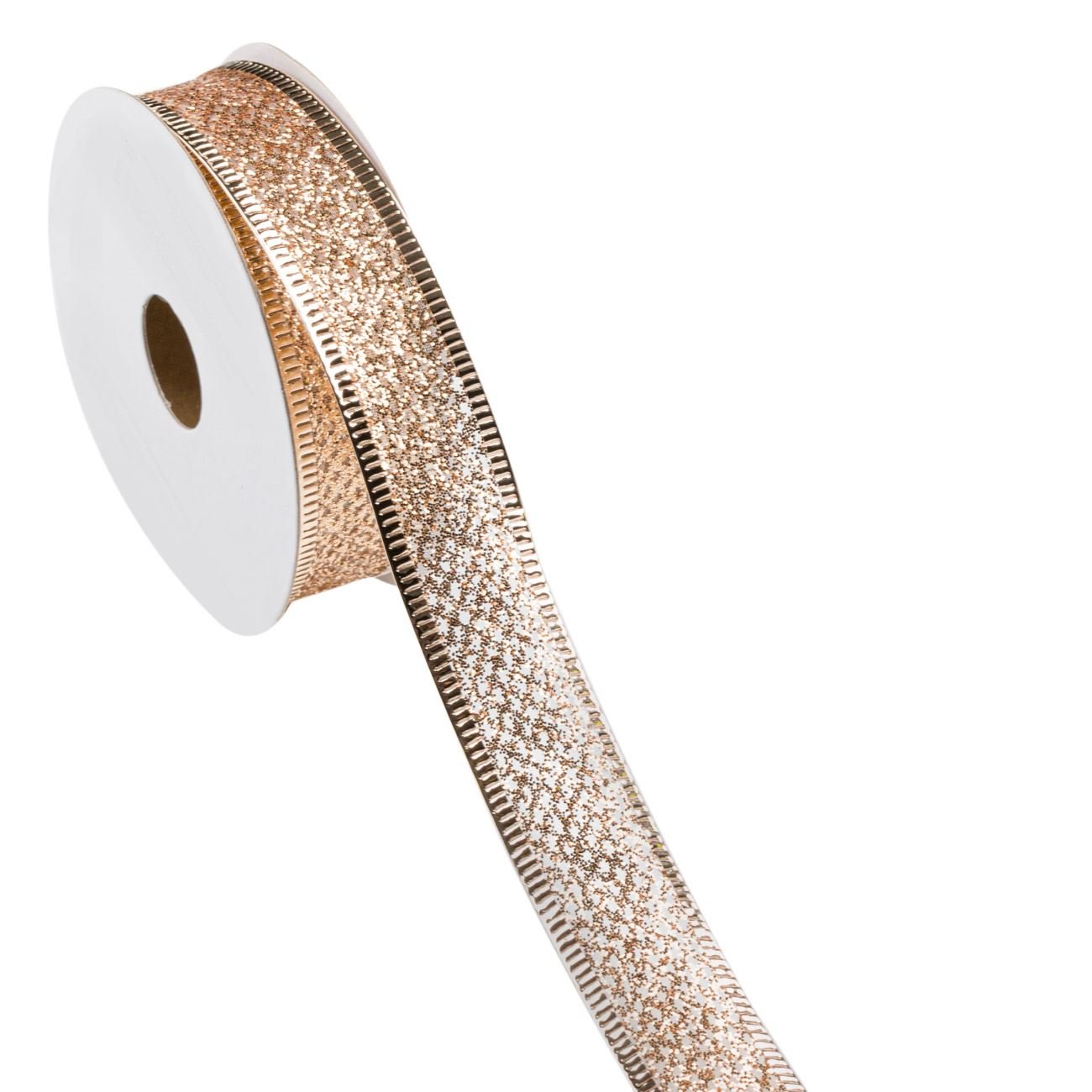 Panglica lucioasa, culoarea sampaniei, de Craciun, Lioness, 5 m x 21 mm