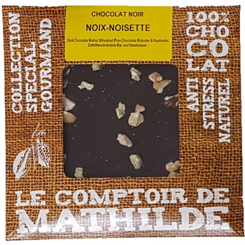 Tableta de ciocolata Comptoir de Mathilde neagra cu nuci si alune Tableta de ciocolata Comptoir de Mathilde neagra cu nuci si alune