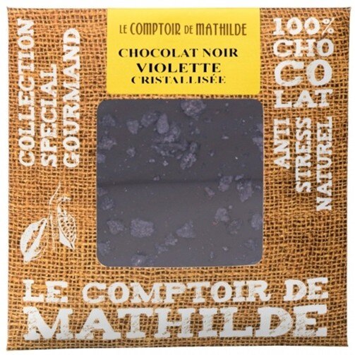 Tableta de ciocolata Comptoir de Mathilde cu violete