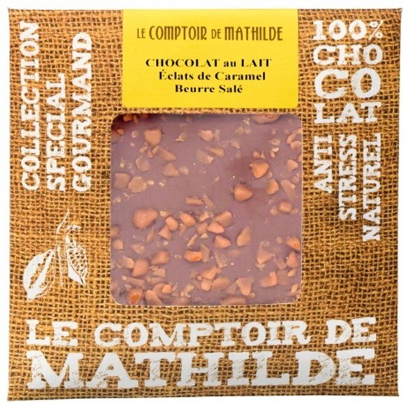 Tableta de ciocolata Comptoir de Mathilde cu lapte si caramel sarat