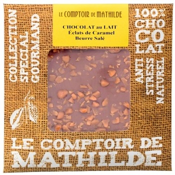 Tableta de ciocolata Comptoir de Mathilde cu lapte si caramel sarat Tableta de ciocolata Comptoir de Mathilde cu lapte si caramel sarat