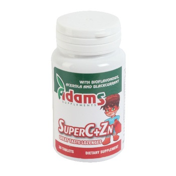 Super C+Zn 30tablete masticabile Super C+Zn 30tablete masticabile
